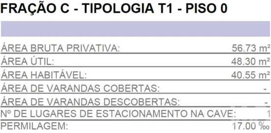 Apartamento T1 para Venda em Quarteira