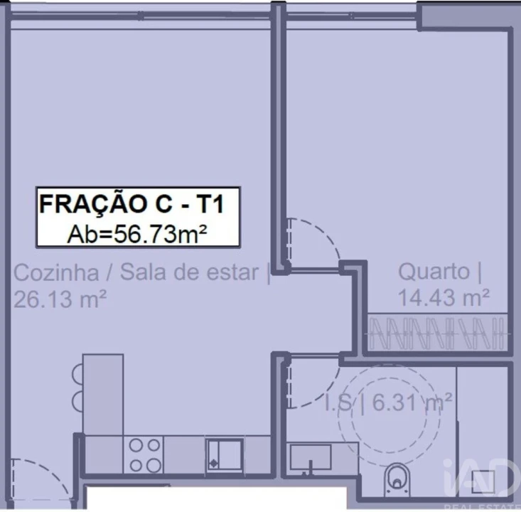 Apartamento T1 para Venda em Quarteira Foto 9