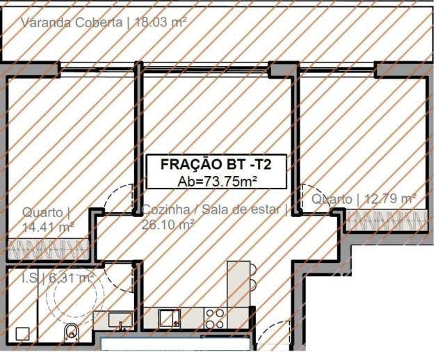 Apartamento T2 para Venda em Quarteira Foto 9