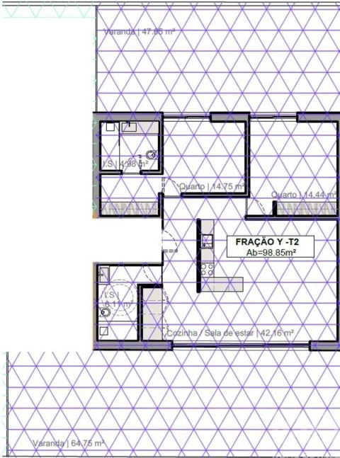 Apartamento T1 para Venda em Quarteira