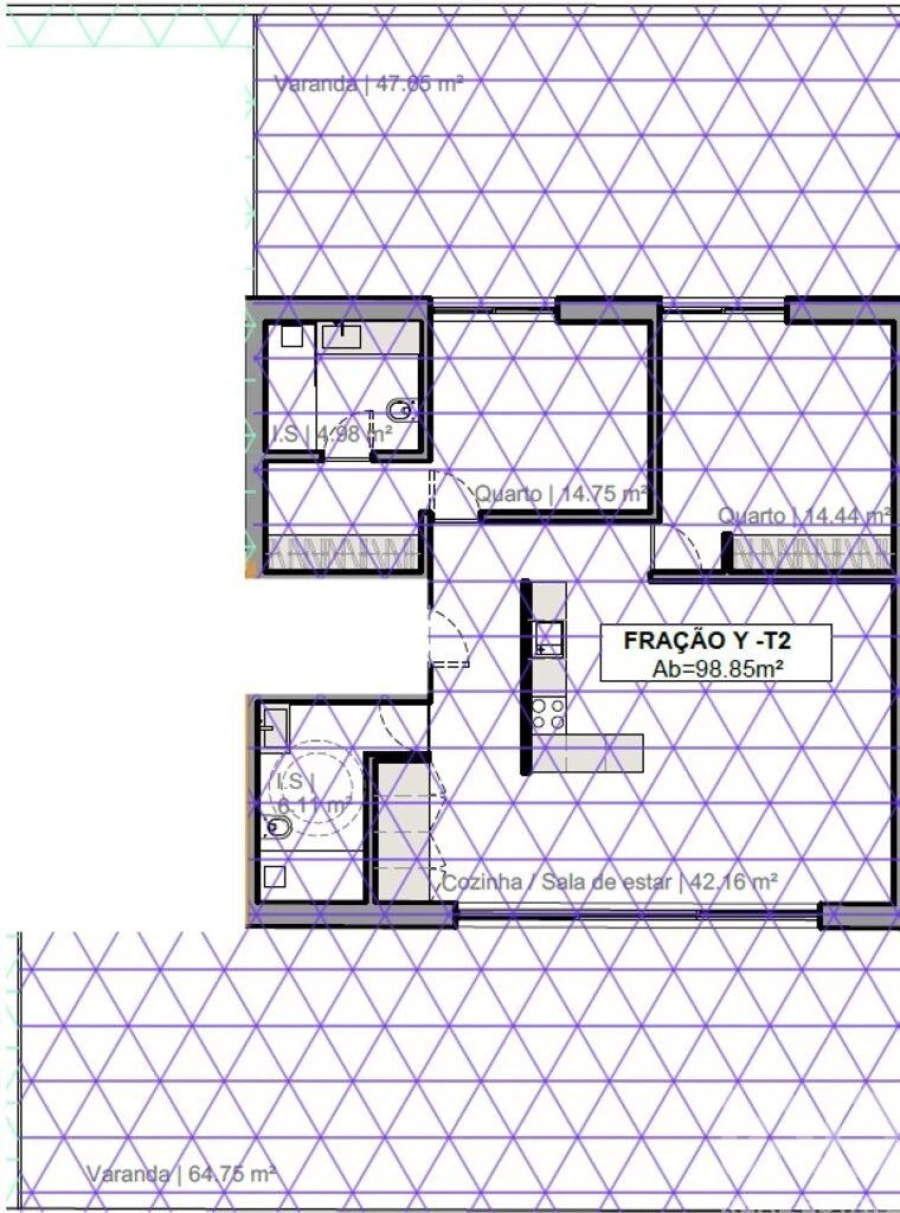 Apartamento T1 para Venda em Quarteira Foto 9