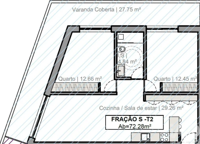 Apartamento T2 para Venda em Quarteira Foto 9