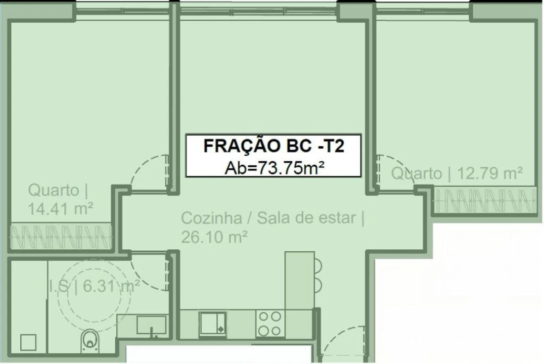 Apartamento T2 para Venda em Quarteira Foto 9