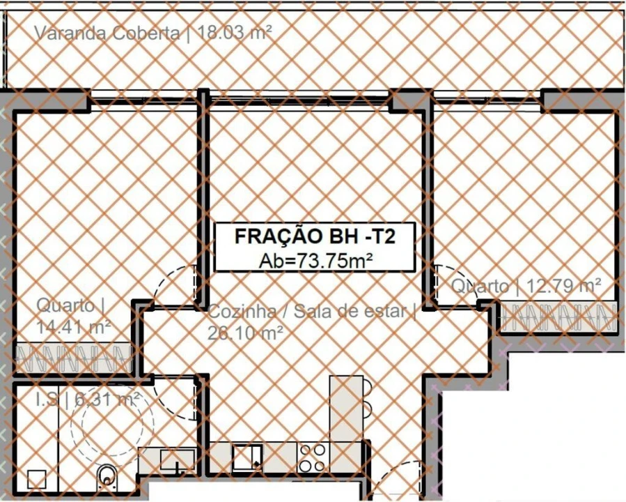 Apartamento T2 para Venda em Quarteira Foto 9
