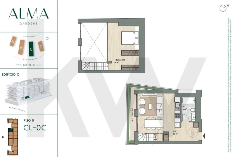 Apartamento T1 para Arrendamento em Algés, Linda-A-Velha e Cruz Quebrada-Dafundo Planta 1