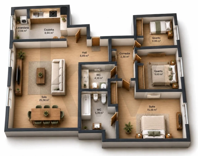 Apartamento T3 para Venda em Parque das Nações Foto 33