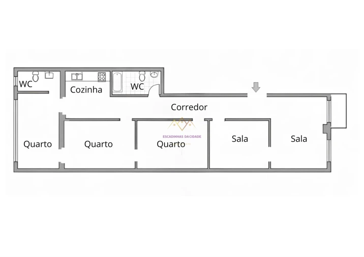 Apartamento T3 para Venda em Arroios Planta 1