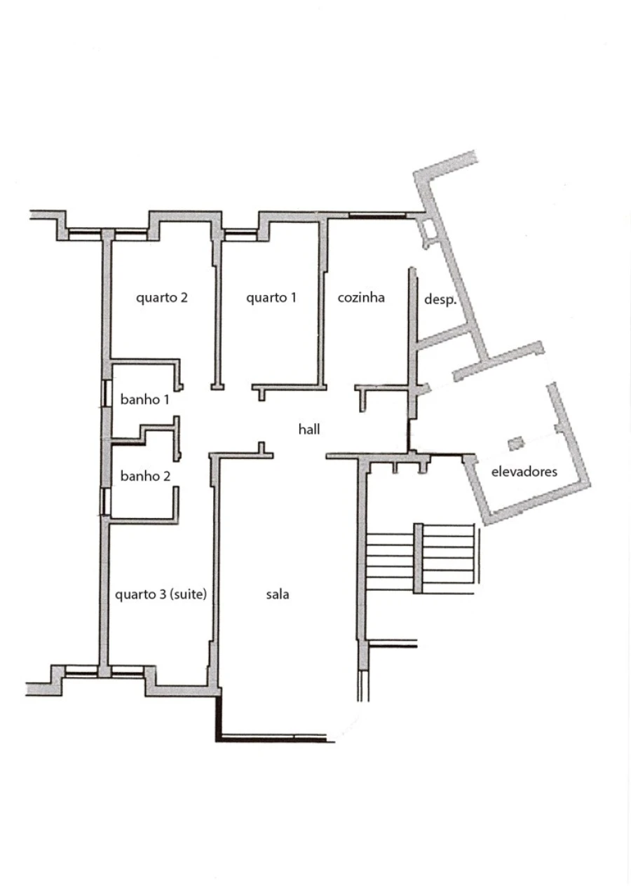Apartamento T3 para Venda em Cascais e Estoril Planta 1