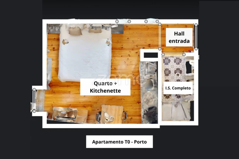 Apartamento T1 para Venda em Cedofeita, Santo Ildefonso, Sé, Miragaia, São Nicolau e Vitória Planta 2