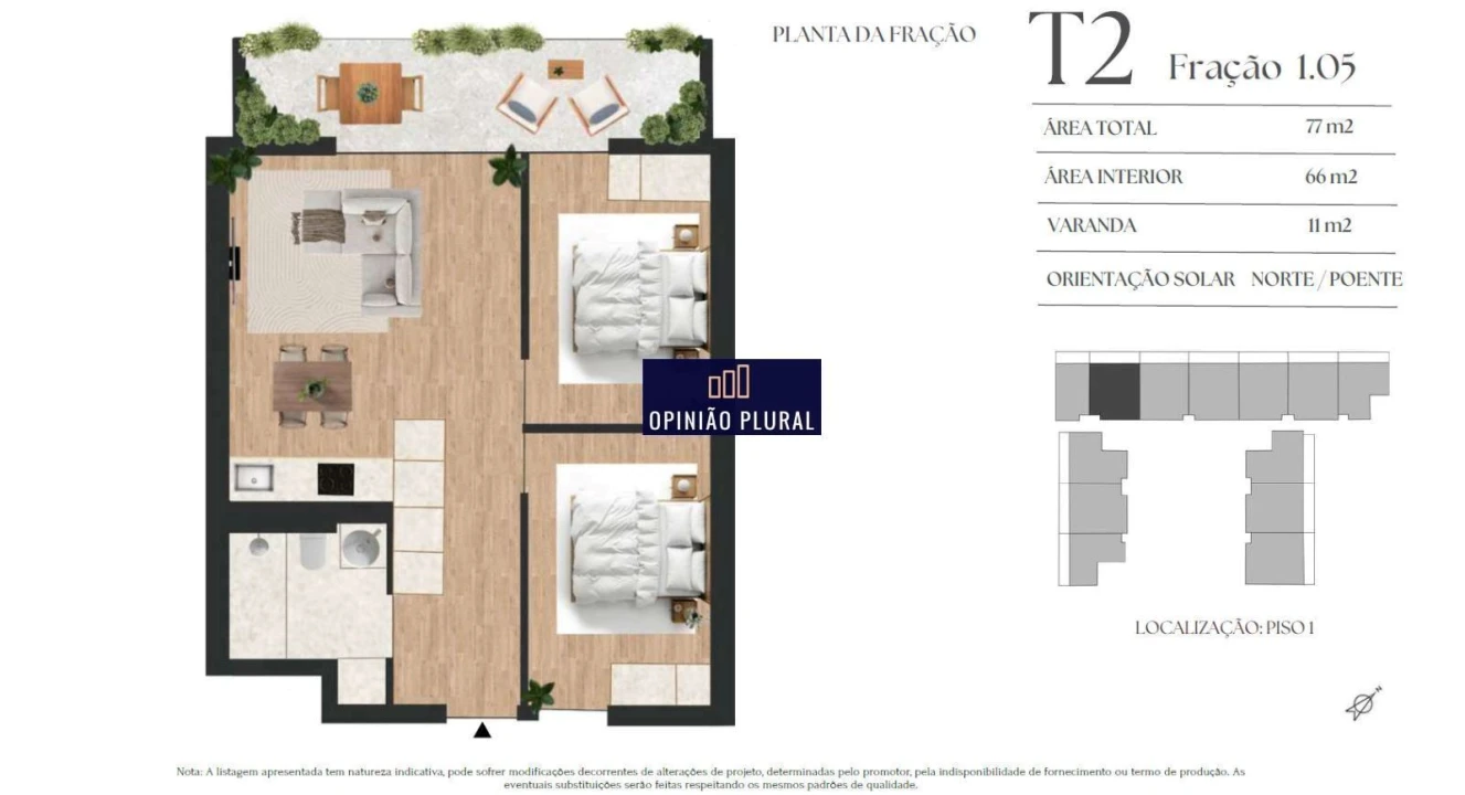Apartamento T2 para Venda em Vilar de Andorinho Foto 8