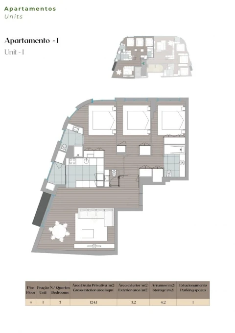 Apartamento T3 para Venda em Mafamude e Vilar do Paraíso