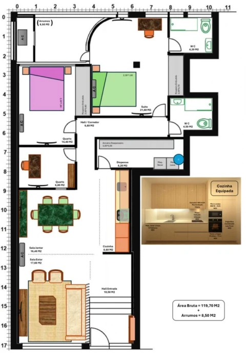 Apartamento T3 para Venda em Matosinhos e Leça da Palmeira