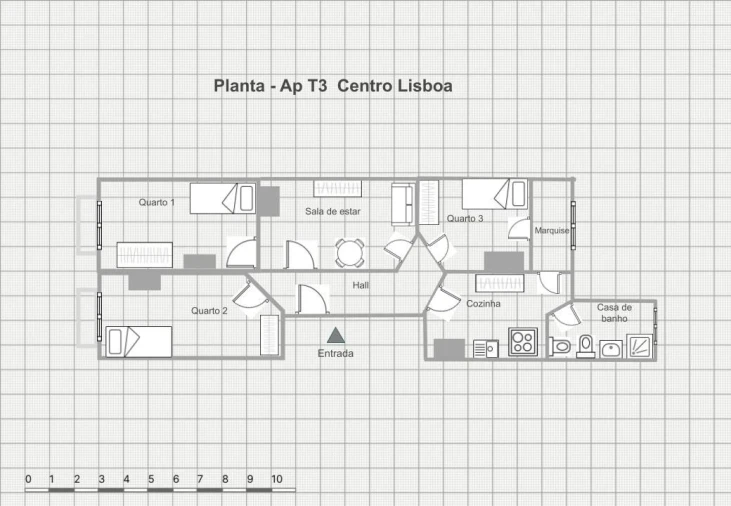 Apartamento T3 para Venda em Penha de França Planta 1