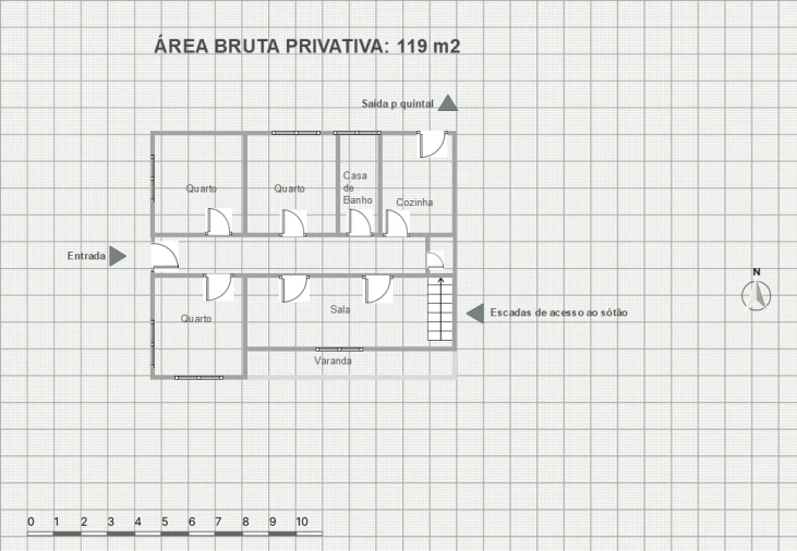 Apartamento T3 para Venda em Torres Novas (Santa Maria, Salvador e Santiago) Planta 1