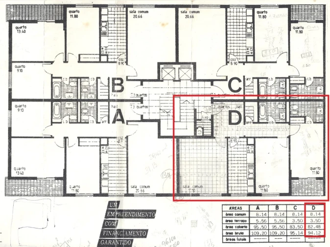Apartamento T2 para Venda em Faro (Sé e São Pedro) Planta 1