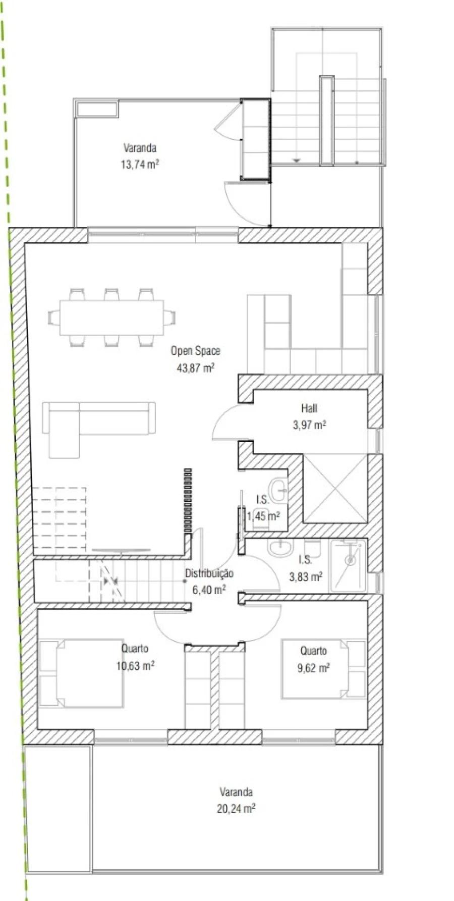 Apartamento T3 para Venda em Gafanha da Nazaré Planta 1