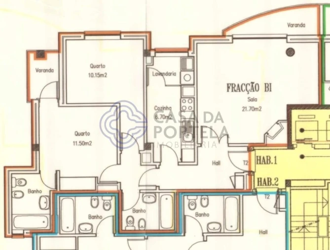 Apartamento T2 para Venda em Valongo Planta 1