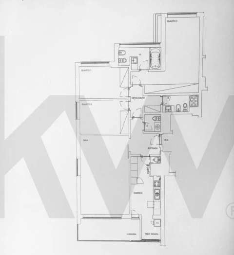 Apartamento T3 para Arrendamento em Alvalade