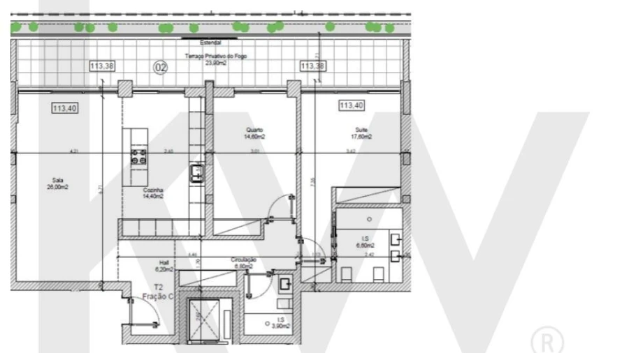 Apartamento T2 para Venda em Barcarena Planta 1