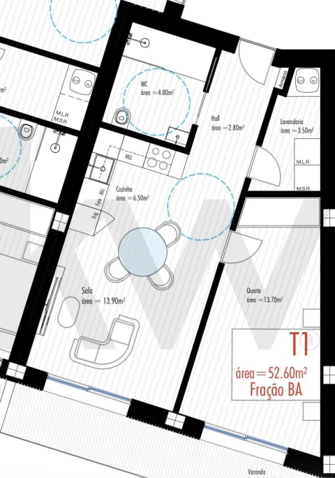 Apartamento T1 para Venda em Freamunde