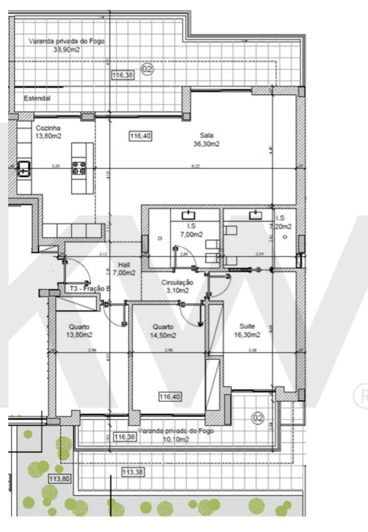 Apartamento T3 para Venda em Barcarena Planta 2