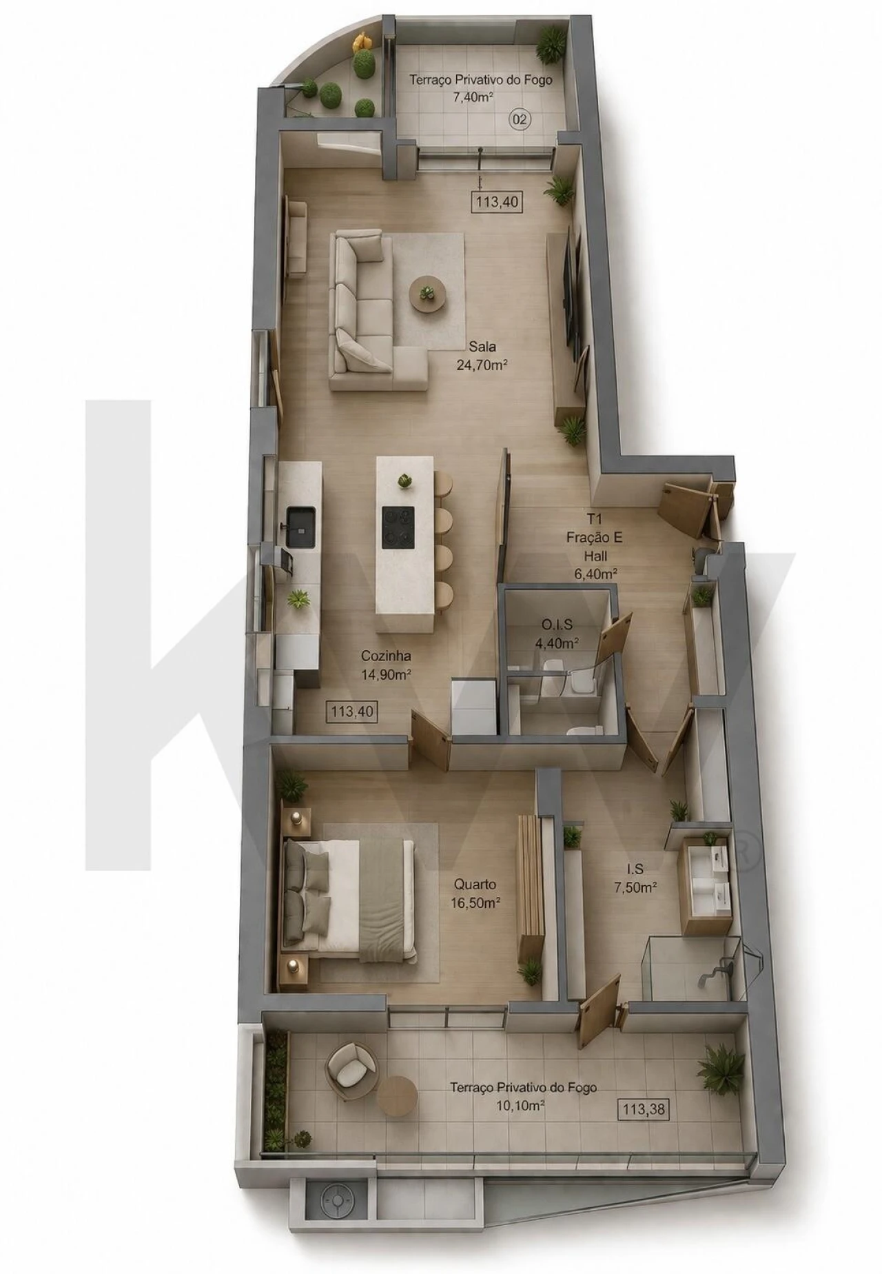 Apartamento T1 para Venda em Barcarena Foto 10