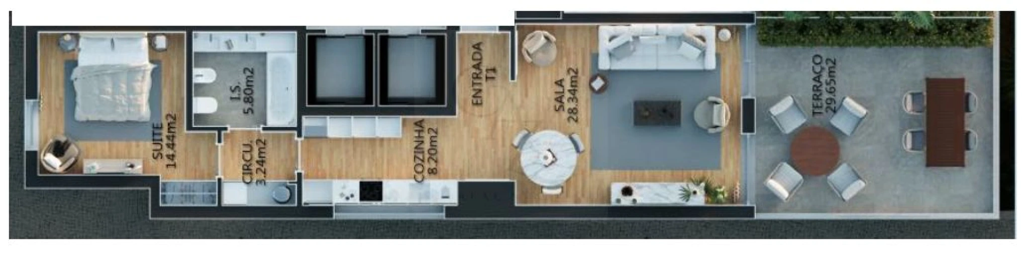 Apartamento T1 para Venda em Campolide Planta 1