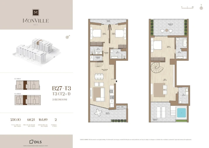 Apartamento T3 para Venda em Montijo e Afonsoeiro Planta 1