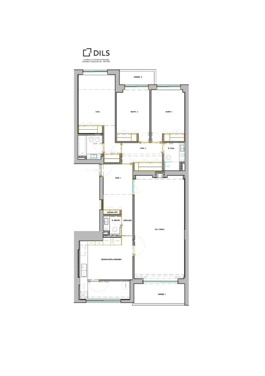 Apartamento T3 para Venda em Lordelo do Ouro e Massarelos Planta 1