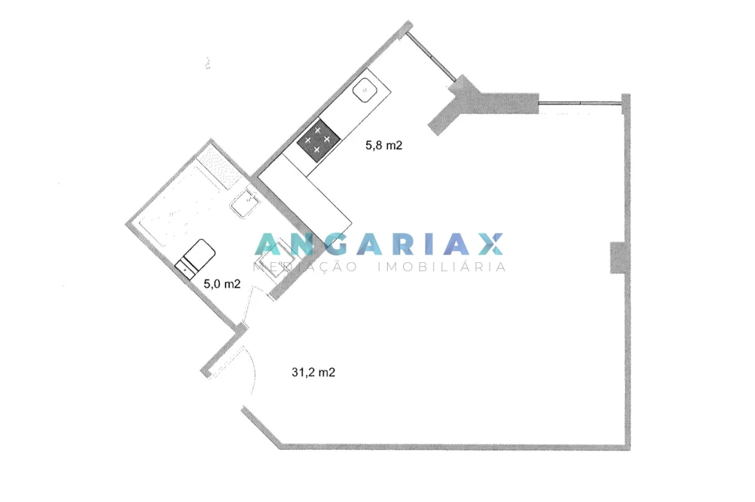 Apartamento T0 para Venda em Buarcos Planta 3