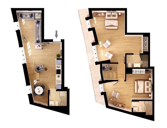 Apartamento T2 para Venda em São Vicente Planta 1