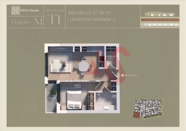 Apartamento T1 para Venda em Caldas de Vizela (São Miguel e São João)