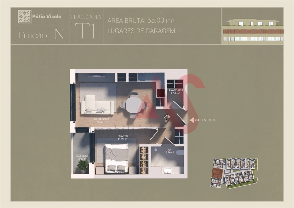 Apartamento T1 para Venda em Caldas de Vizela (São Miguel e São João) Foto 24