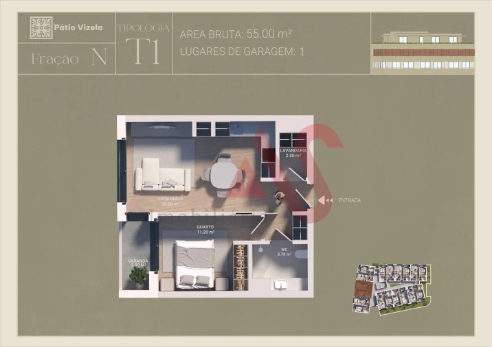 Apartamento T1 para Venda em Caldas de Vizela (São Miguel e São João) Foto 24