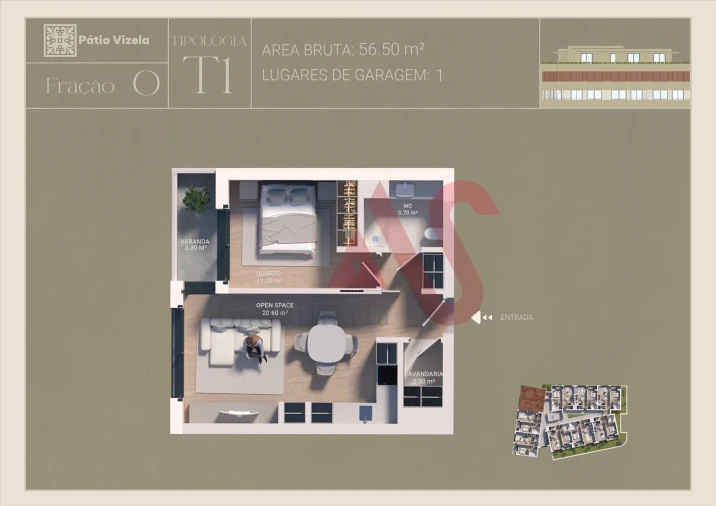Apartamento T1 para Venda em Caldas de Vizela (São Miguel e São João) Foto 24