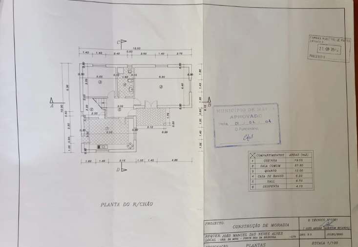 Moradia T4 para Venda em Carvoeira Planta 1