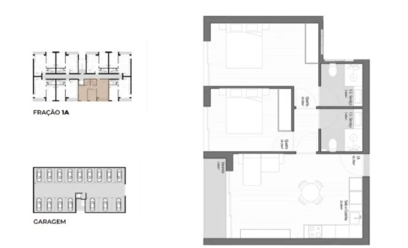 Apartamento T2 para Venda em Vila Praia de Ancora Planta 1