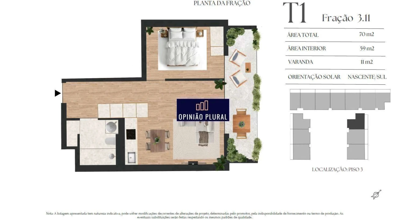 Apartamento T1 para Venda em Vilar de Andorinho Foto 8