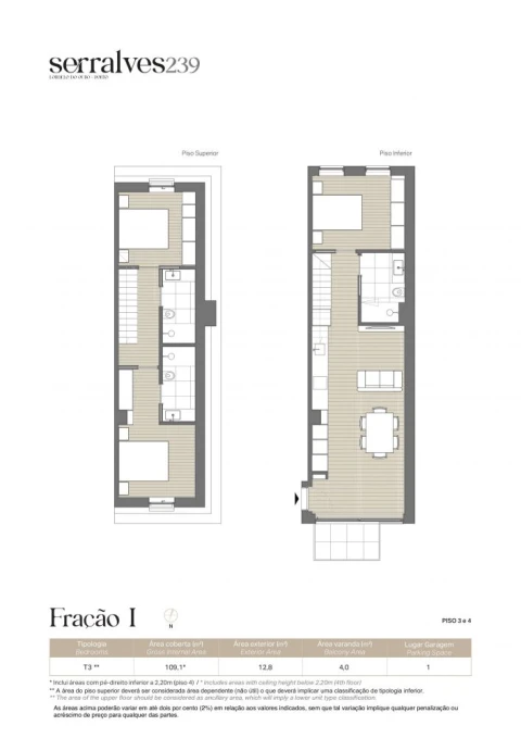 Apartamento T3 para Venda em Lordelo do Ouro e Massarelos