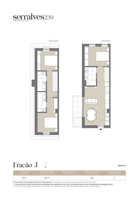 Apartamento T3 para Venda em Lordelo do Ouro e Massarelos