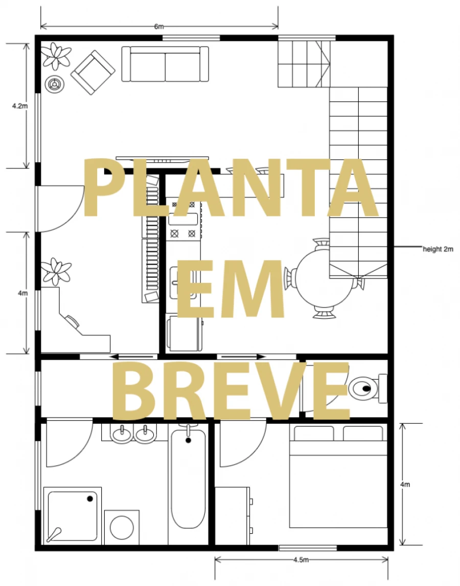 Moradia T3 para Venda em Cidade da Maia Planta 1