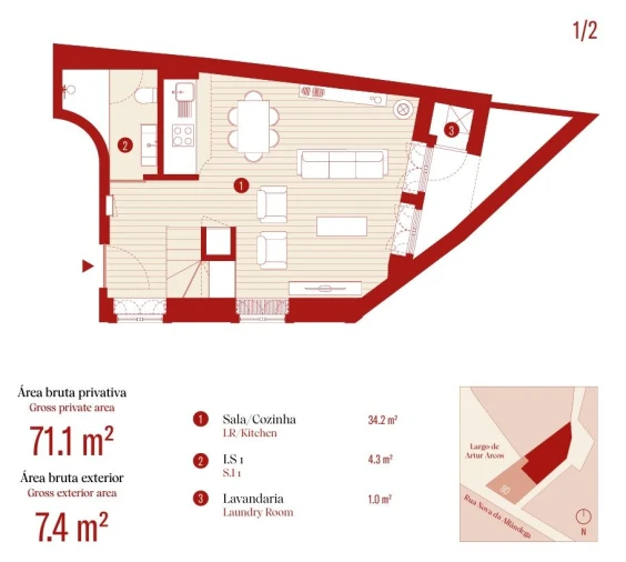 Apartamento T2 para Venda em Cedofeita, Santo Ildefonso, Sé, Miragaia, São Nicolau e Vitória Foto 5