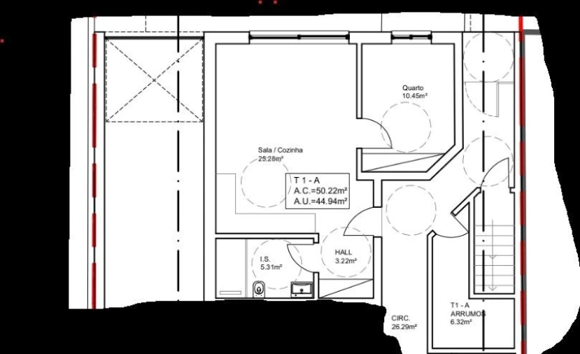 Apartamento T1 para Venda em Quarteira Foto 7