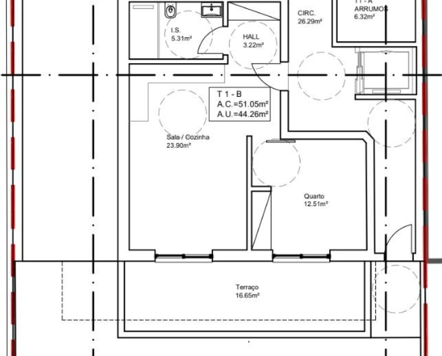 Apartamento T1 para Venda em Quarteira Foto 7