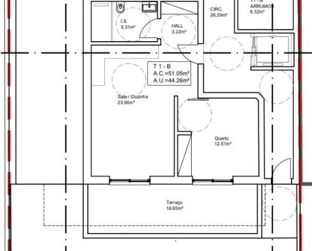 Apartamento T1 para Venda em Quarteira Foto 7