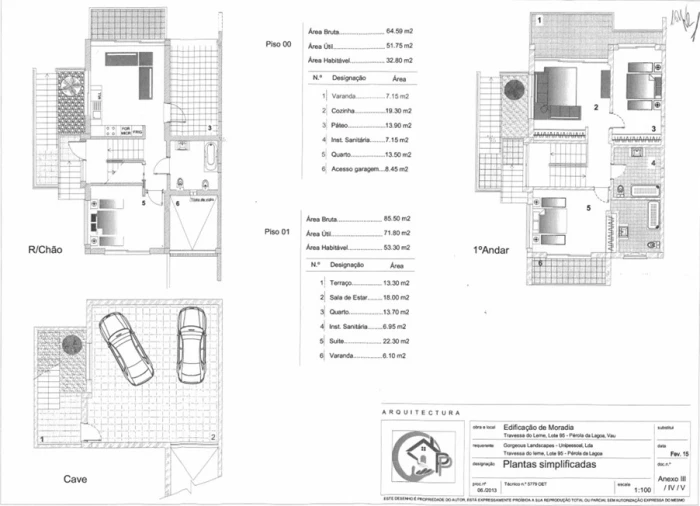 Moradia T3 para Venda em Vau Planta 2