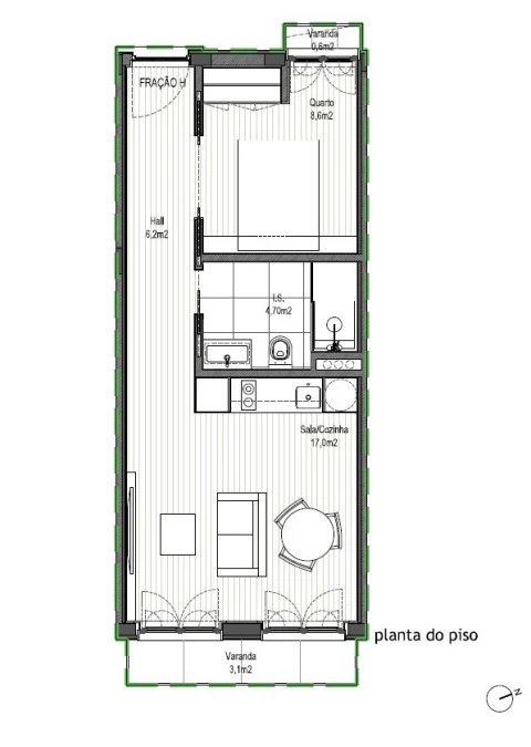 Apartamento T1 para Venda em Cedofeita, Santo Ildefonso, Sé, Miragaia, São Nicolau e Vitória