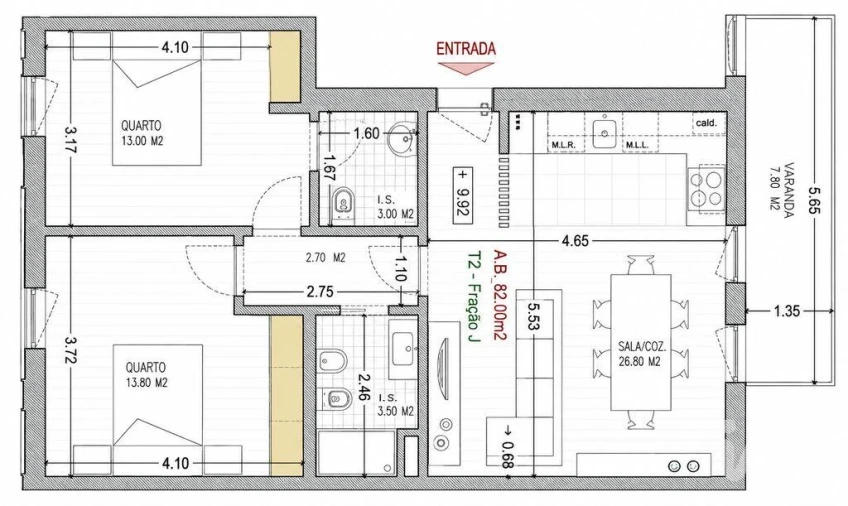 Apartamento T2 para Venda em Santa Maria Maior Foto 24