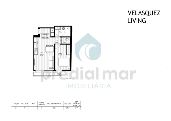 Apartamento T1 para Venda em Campanhã Planta 1