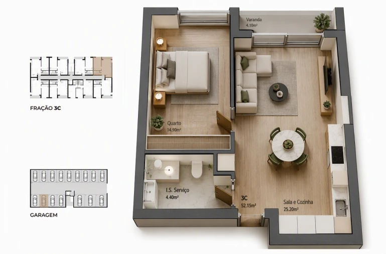 Apartamento T1 para Venda em Ancora Foto 8